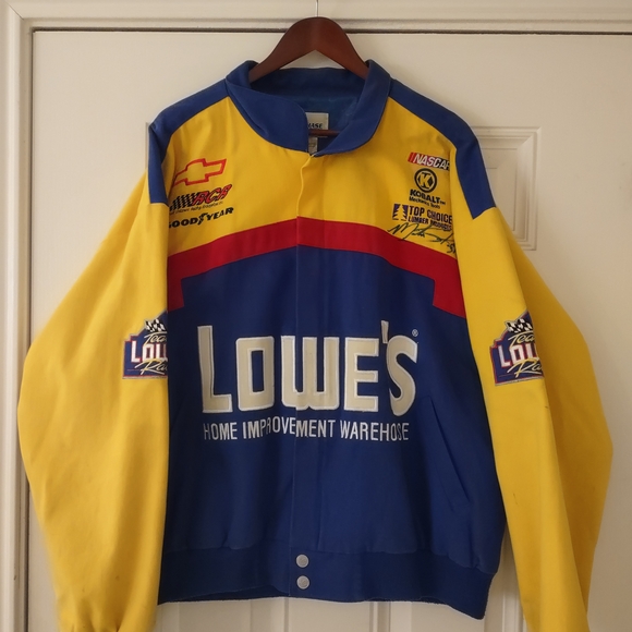 Mens Racing Jacket - Blue and Yellow - Picture 1 of 6